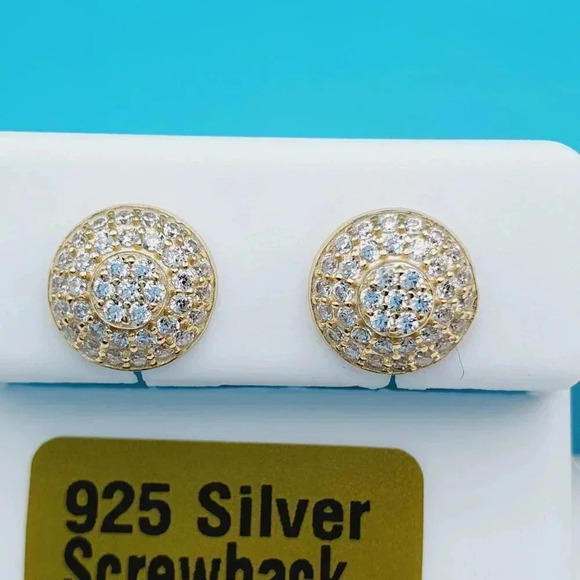 "14K Gold Plated 925 Sterling Silver CZ Beautiful Earrings for Women, 1U… - Picture 2 of 11